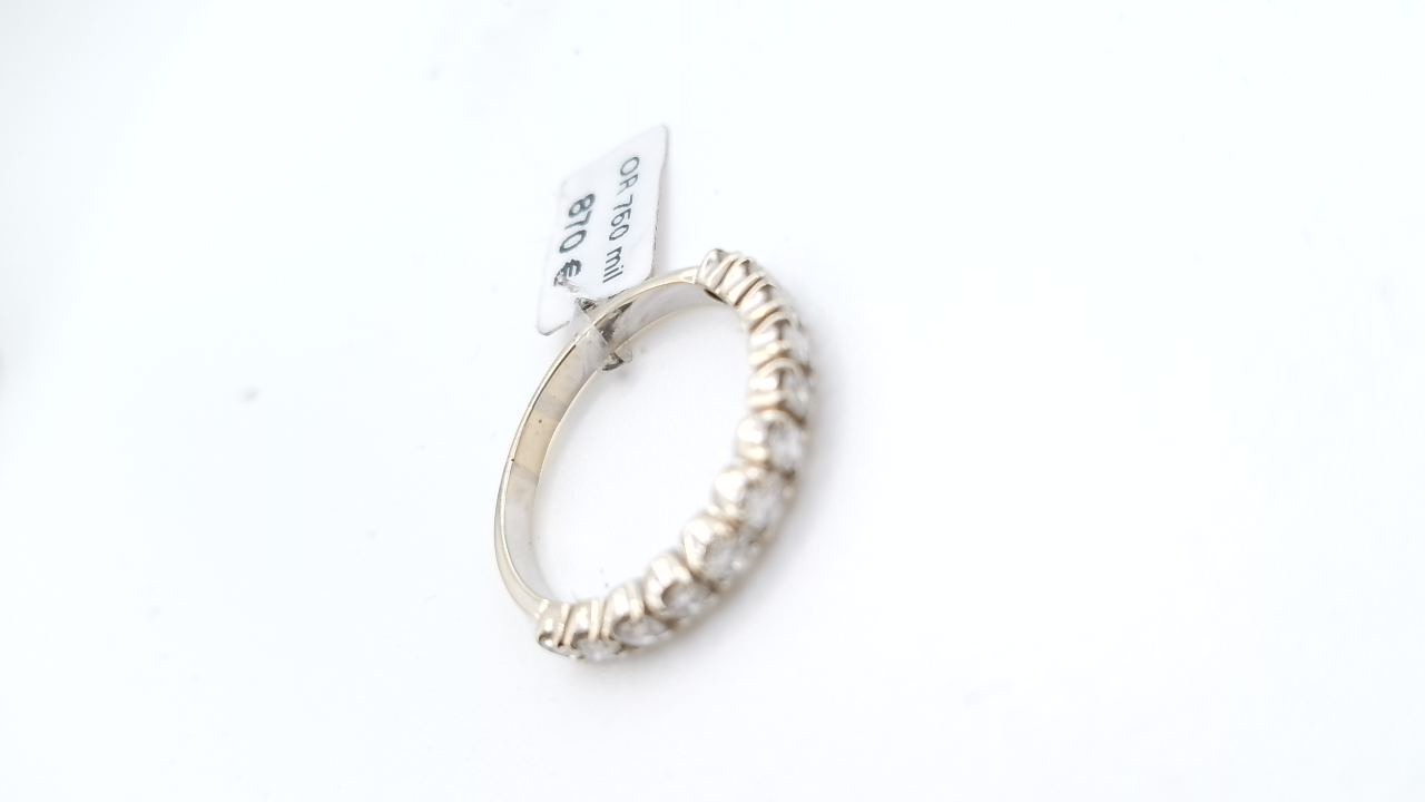 aliance demi tour diamant or blanc — vue 6