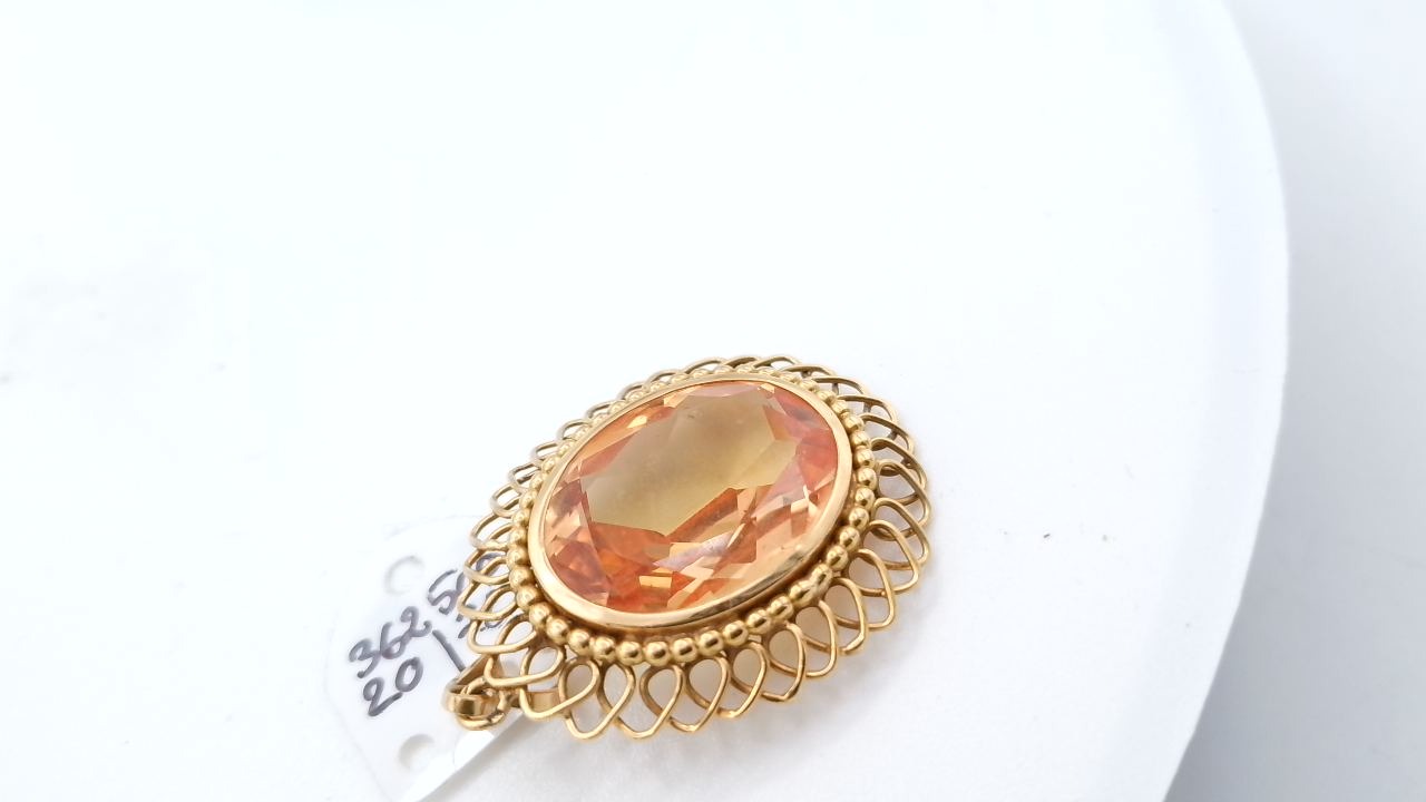 pendentif citrine or 18 K — vue 4
