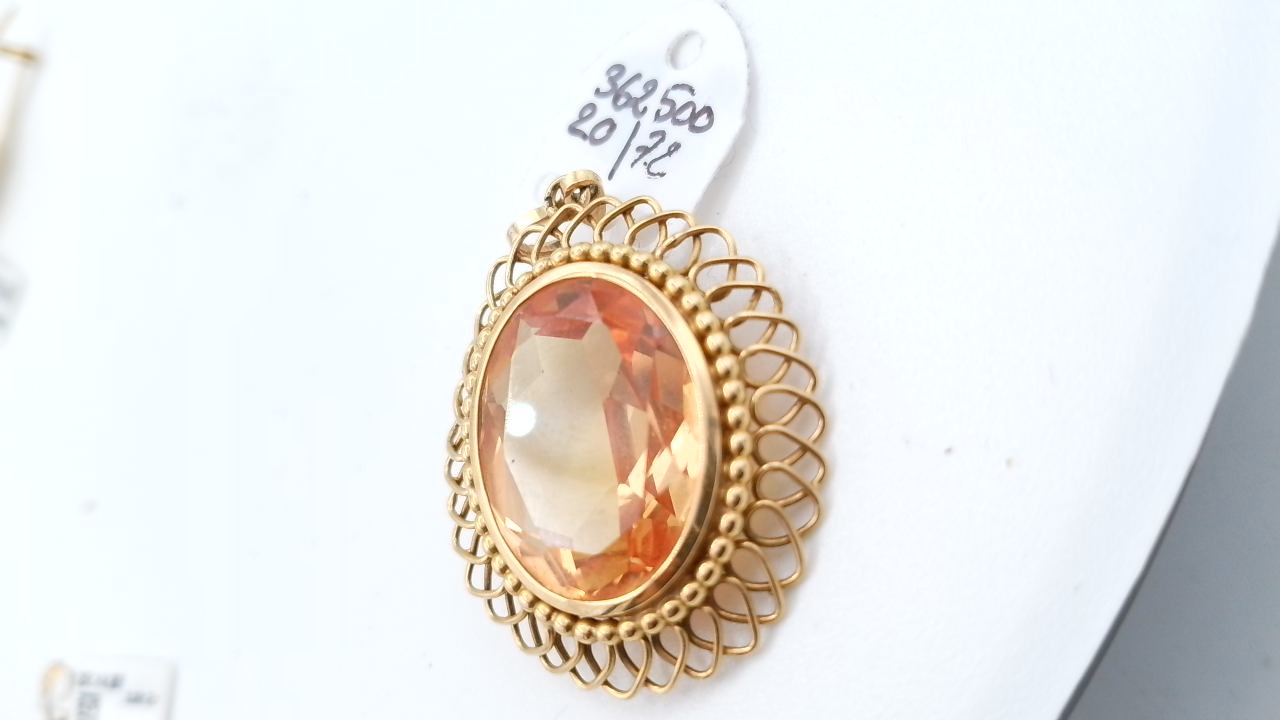 pendentif citrine or 18 K — vue 5