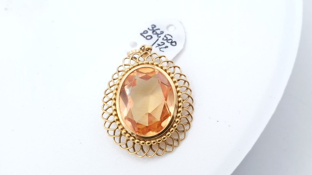 pendentif citrine or 18 K — vue 6