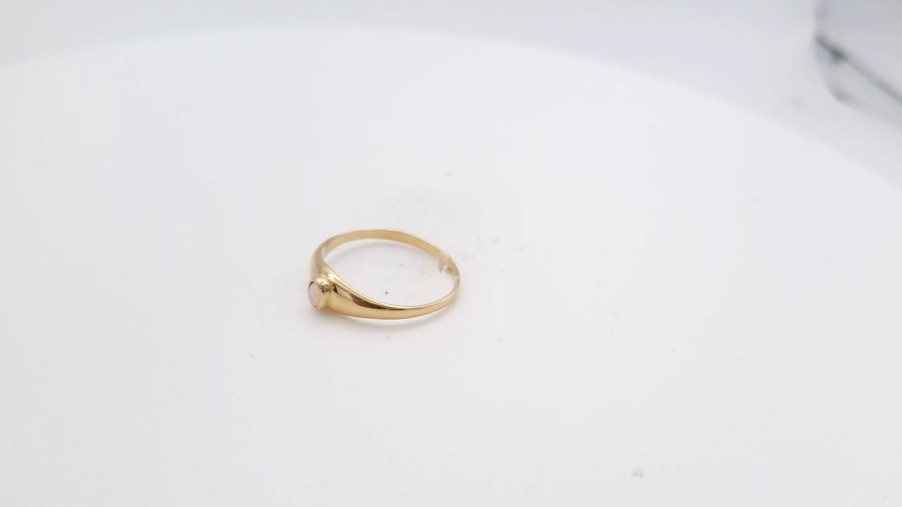 bague jonc anglais avec opale — vue 3