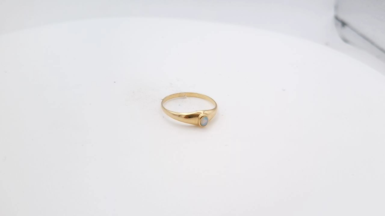 bague jonc anglais avec opale — vue 4