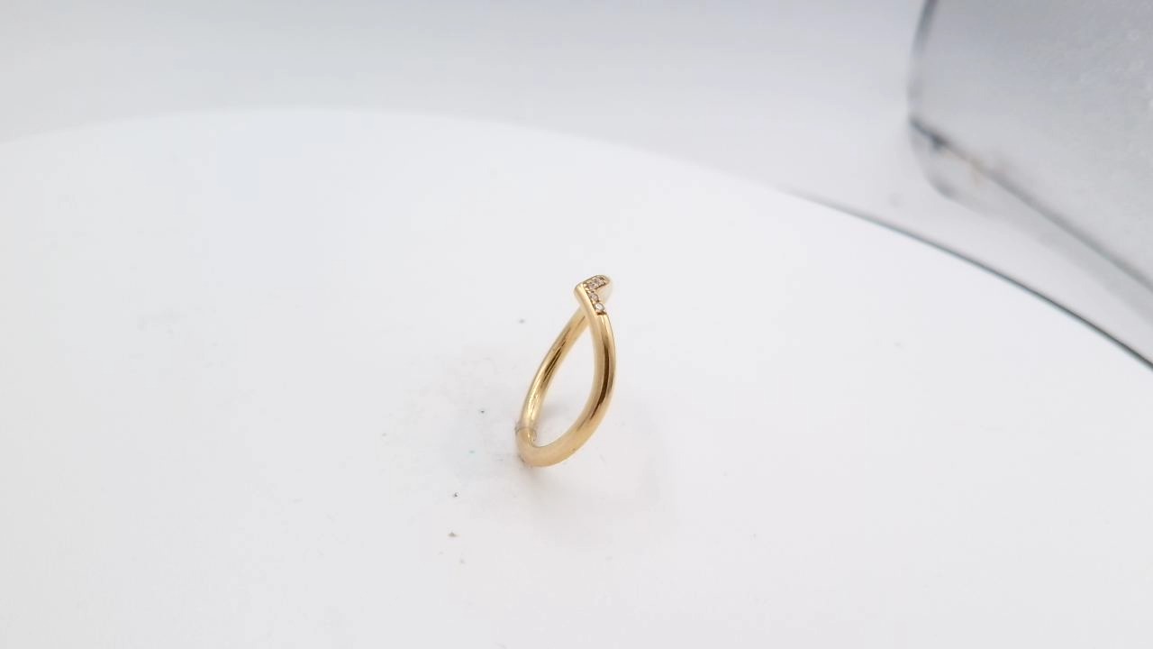 bague or jaune 18K et diamant — vue 2