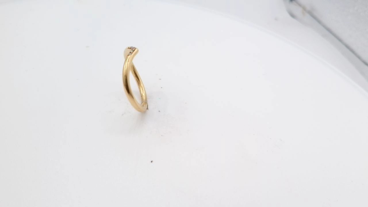 bague or jaune 18K et diamant — vue 3