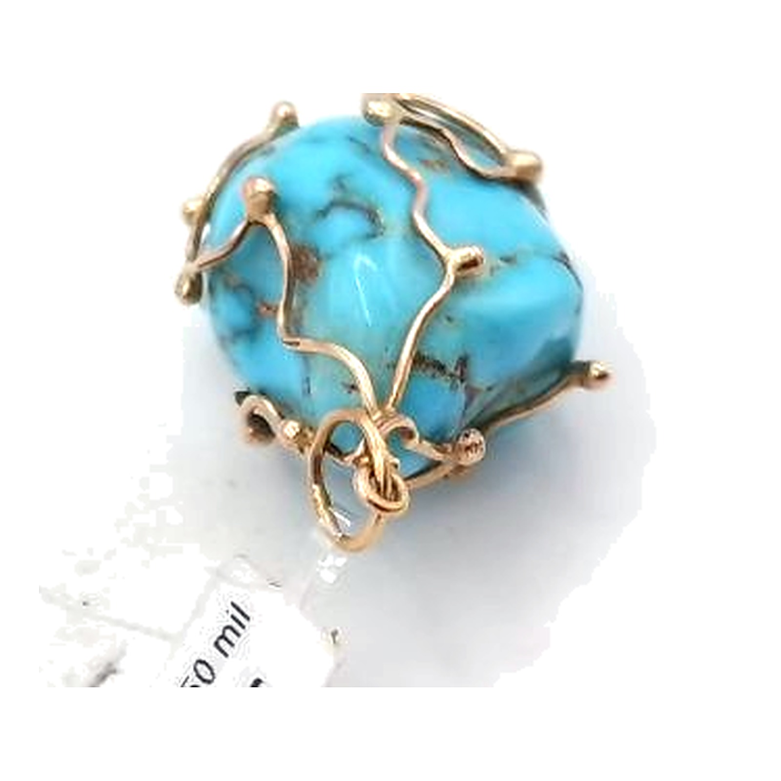 pendentif or 18K avec turquoise — vue 2