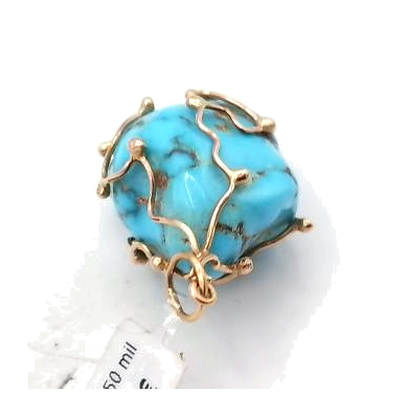 pendentif or 18K avec turquoise — vue 6