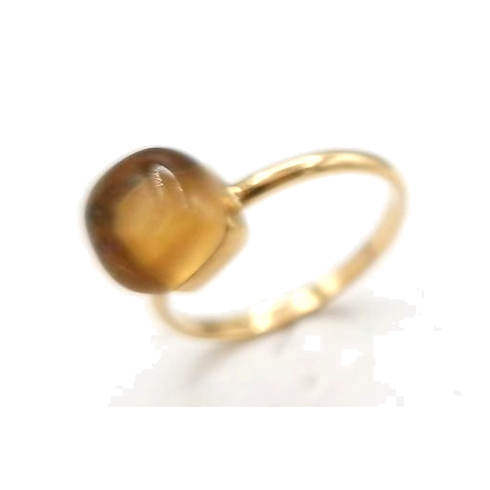 bague citrine en or jaune 18K style pomelato citrine cabon — vue 6