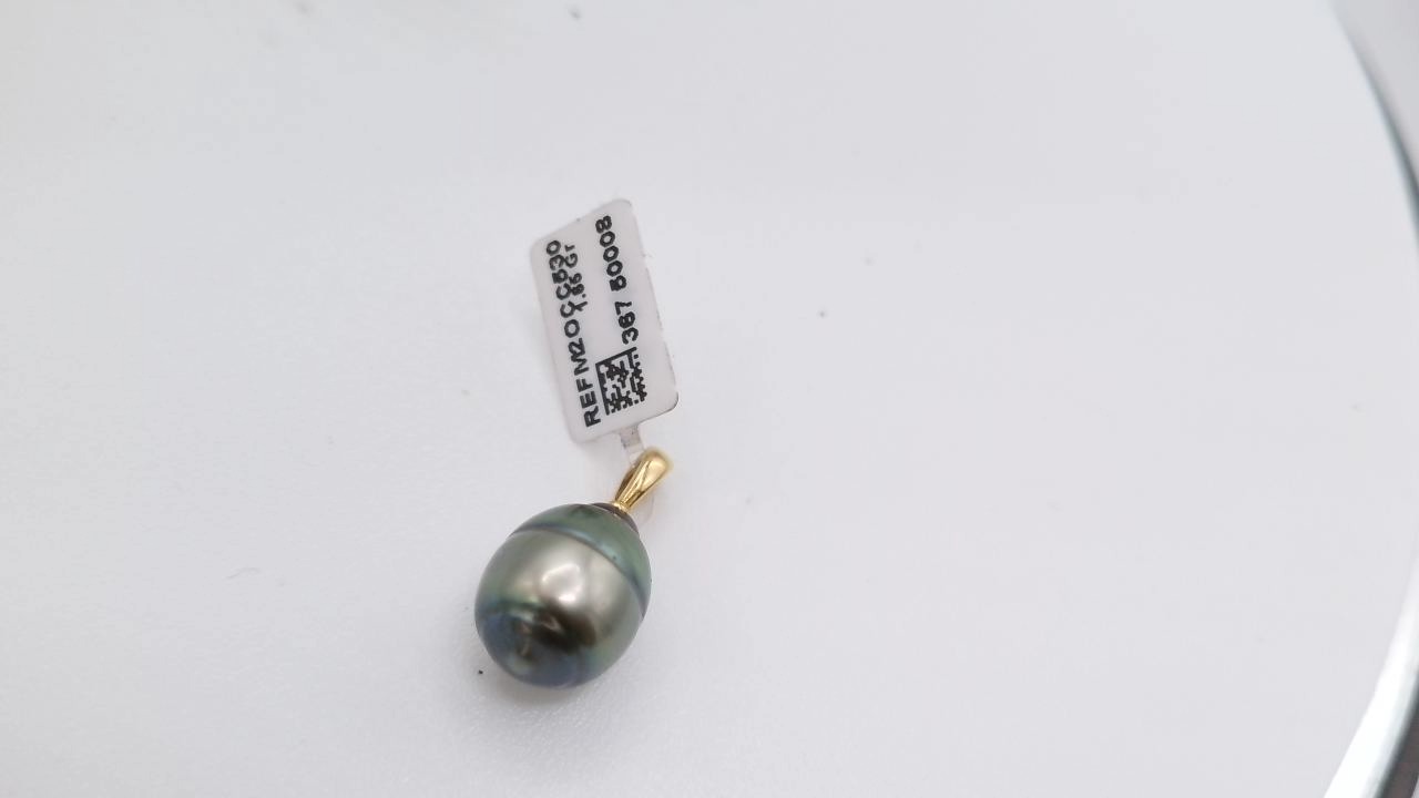 pendentif perle verte de tahiti et or 18K — vue 3
