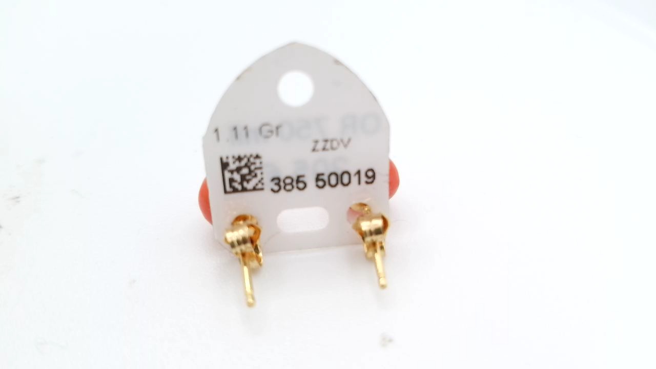 boucles d'oreilles en corail de mediteranée or jaune 18K — vue 6