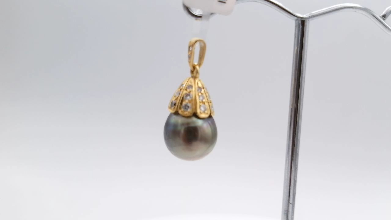 pendentif perle noir tahity — vue 4