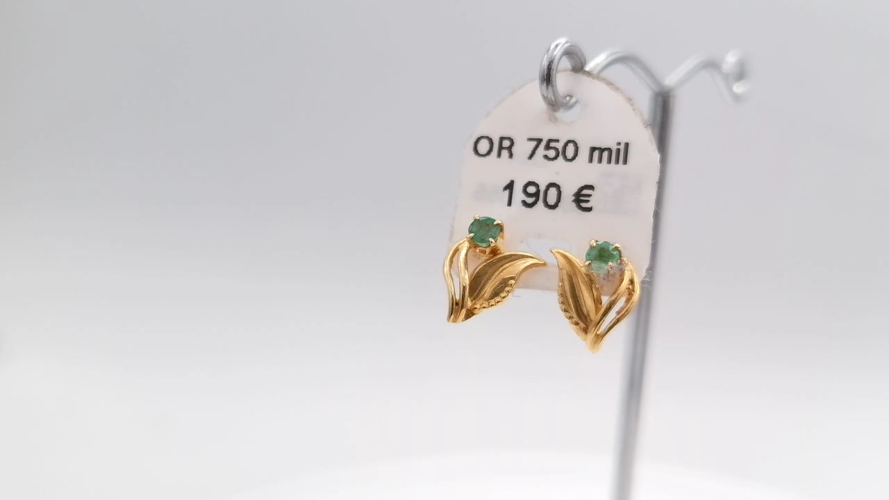 Boucle d'oreilles émeraude