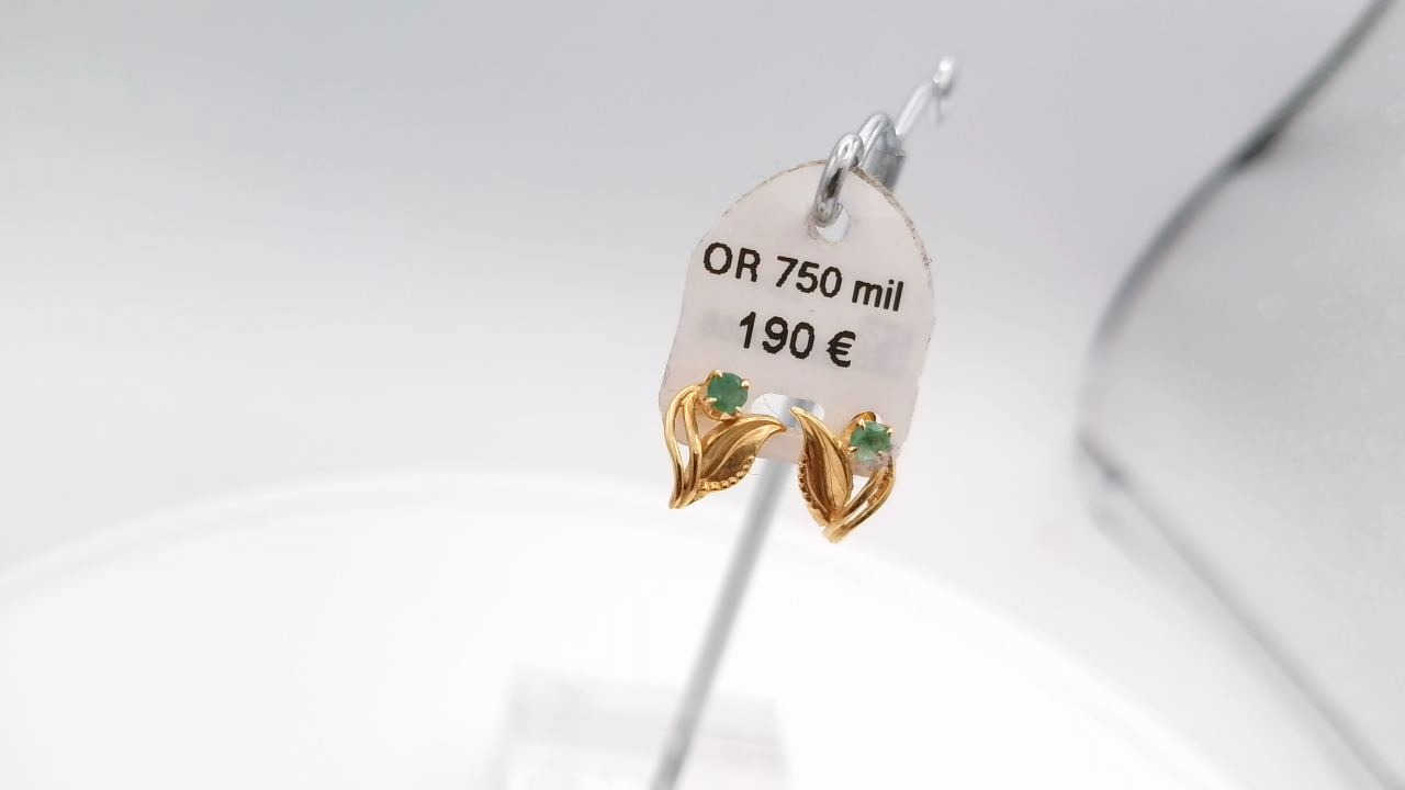 boucle d'oreilles emeraude — vue 6