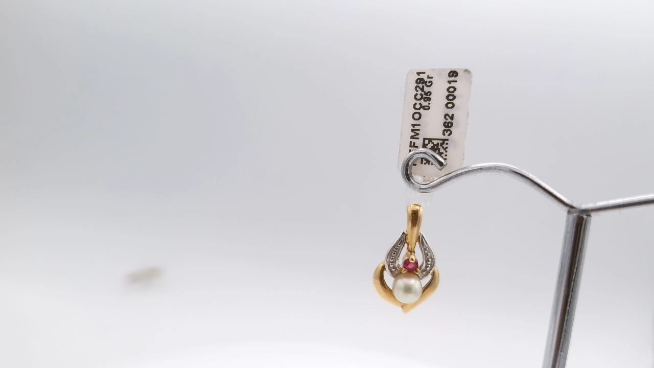 pendentif perle rubis — vue 6