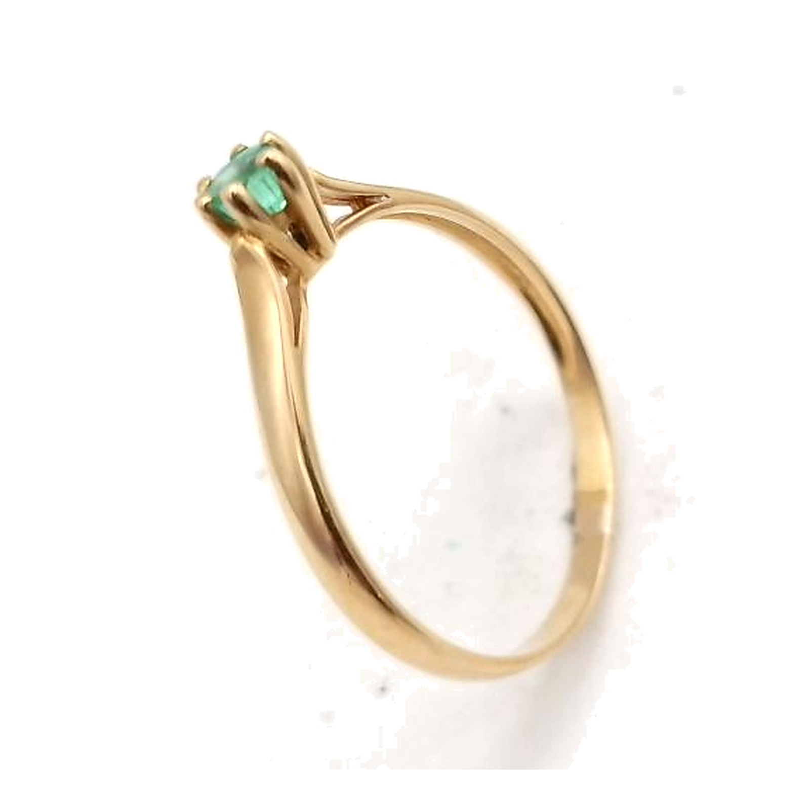 bague or jaune emeraude — vue 4