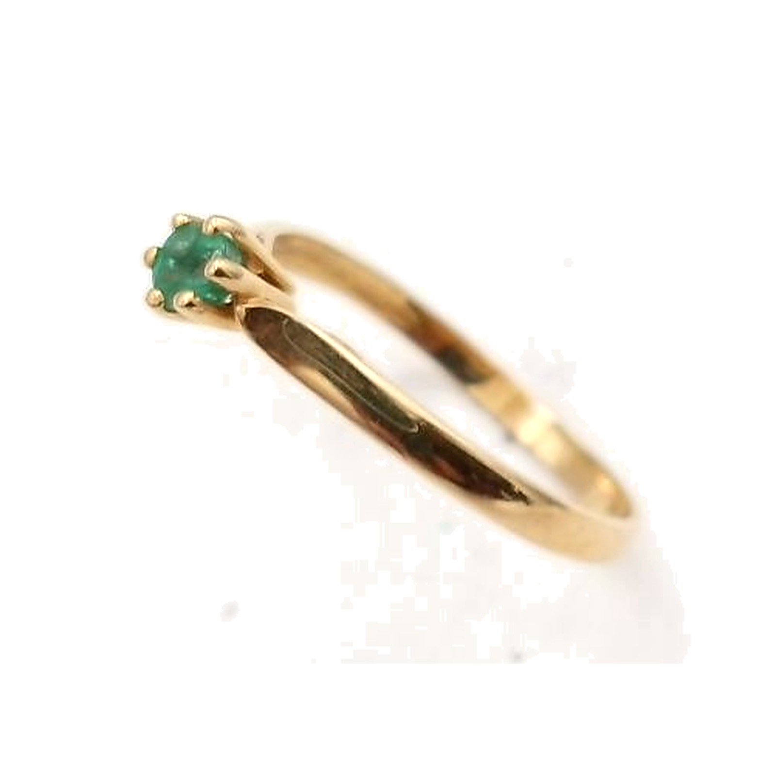 bague or jaune emeraude — vue 5