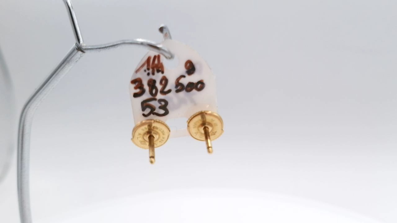 boucle d'oreilles or rose 18K avec diamant — vue 4
