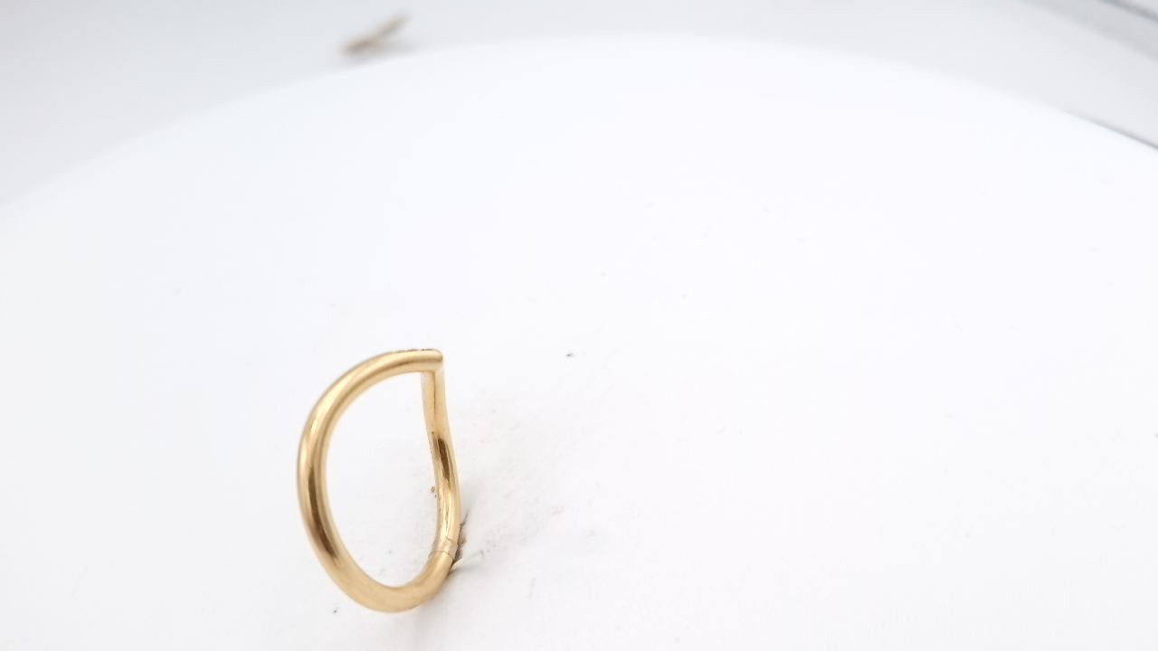 bague or jaune 18K diamant — vue 3