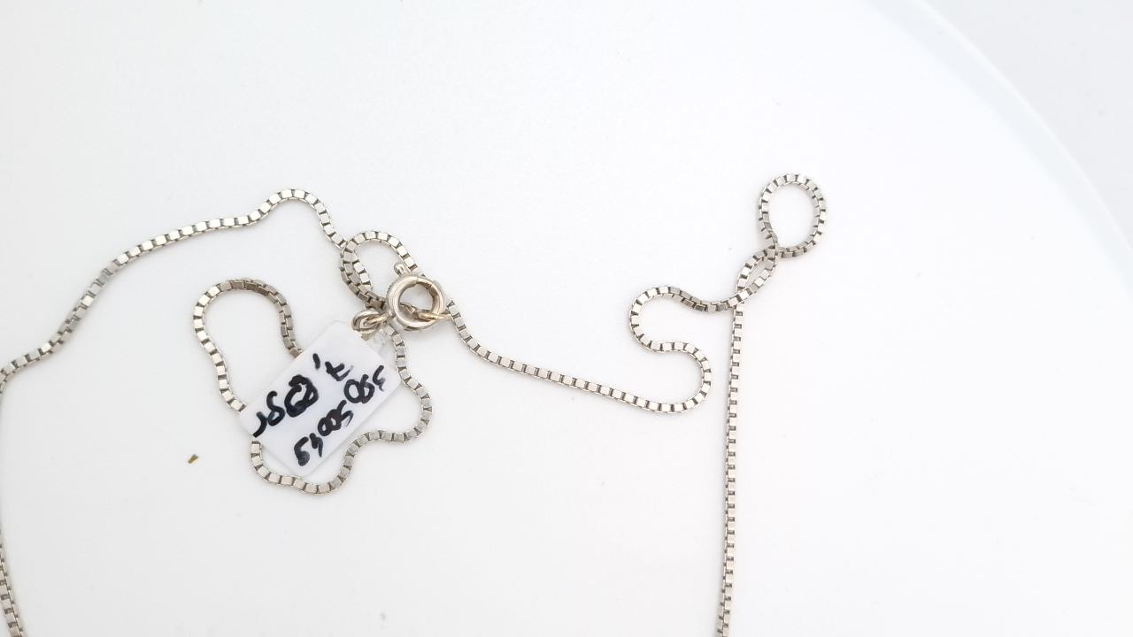 collier or blanc avec coeuir en diamant — vue 6