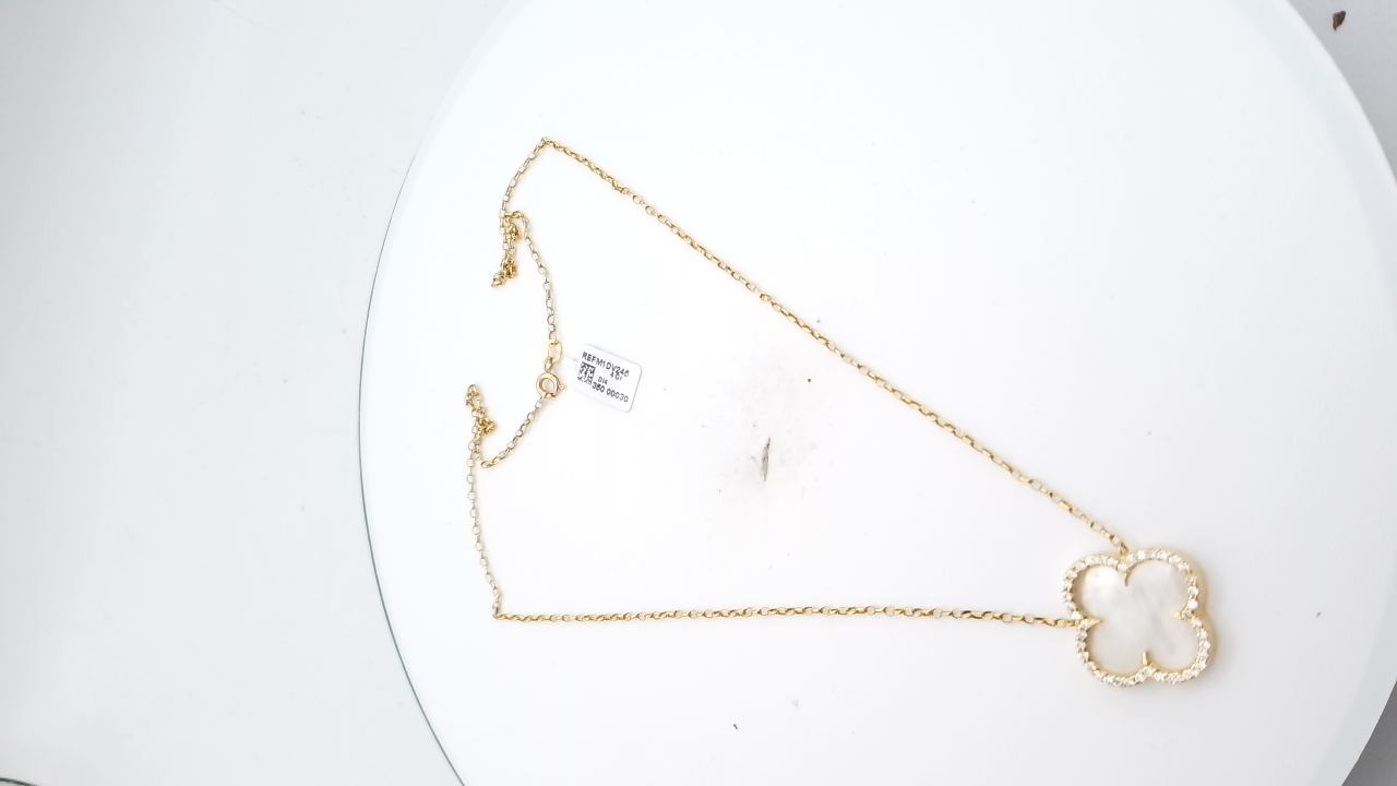 collier nacre trefle a 4 feuilles — vue 6