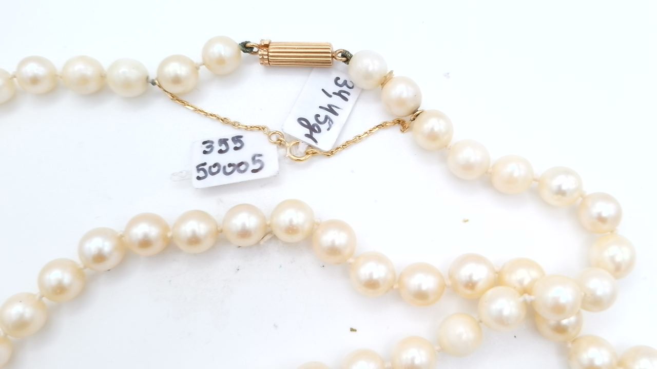collier de perle blanche parfaite etat — vue 3