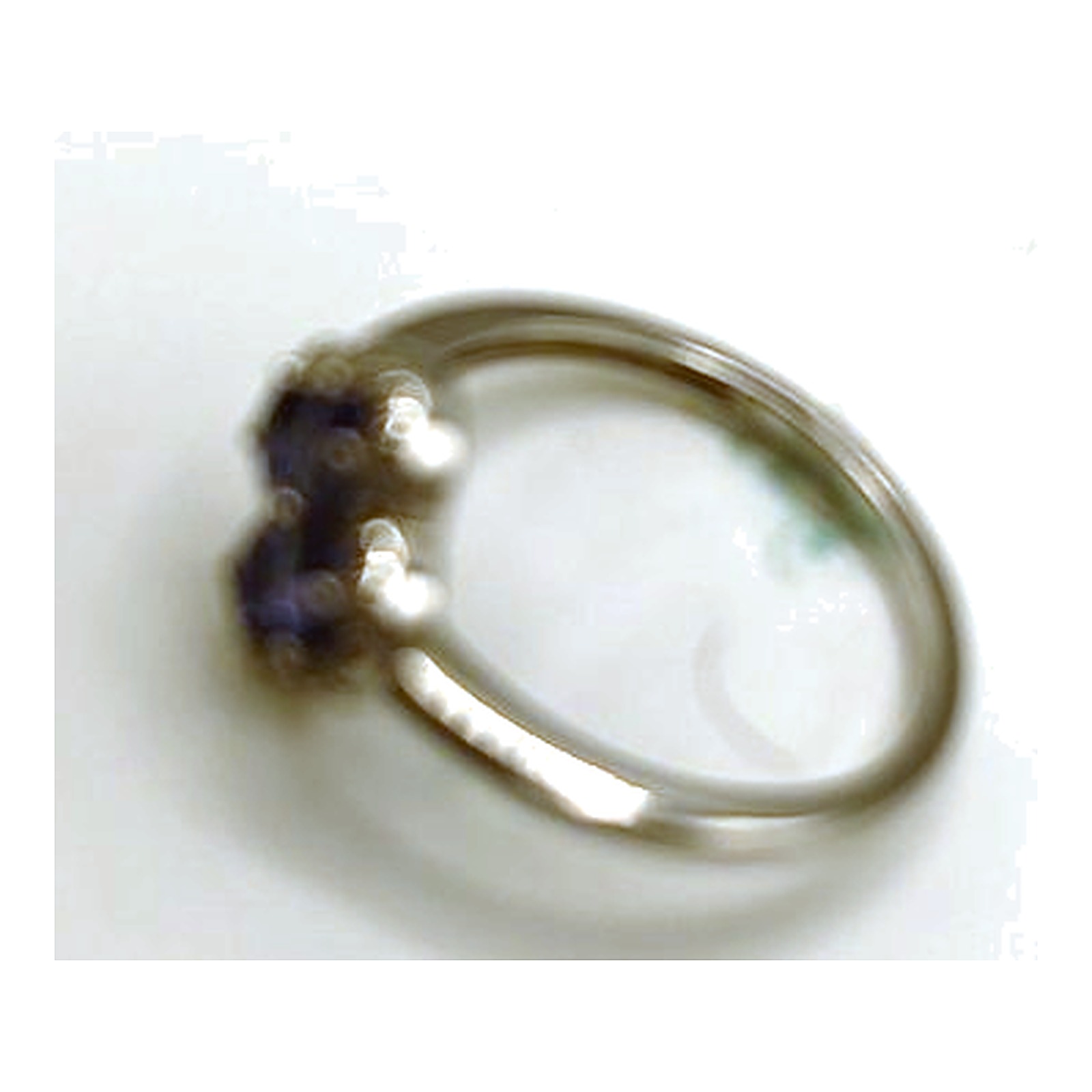 Bague or blanc 750 saphir s'élan et diamant