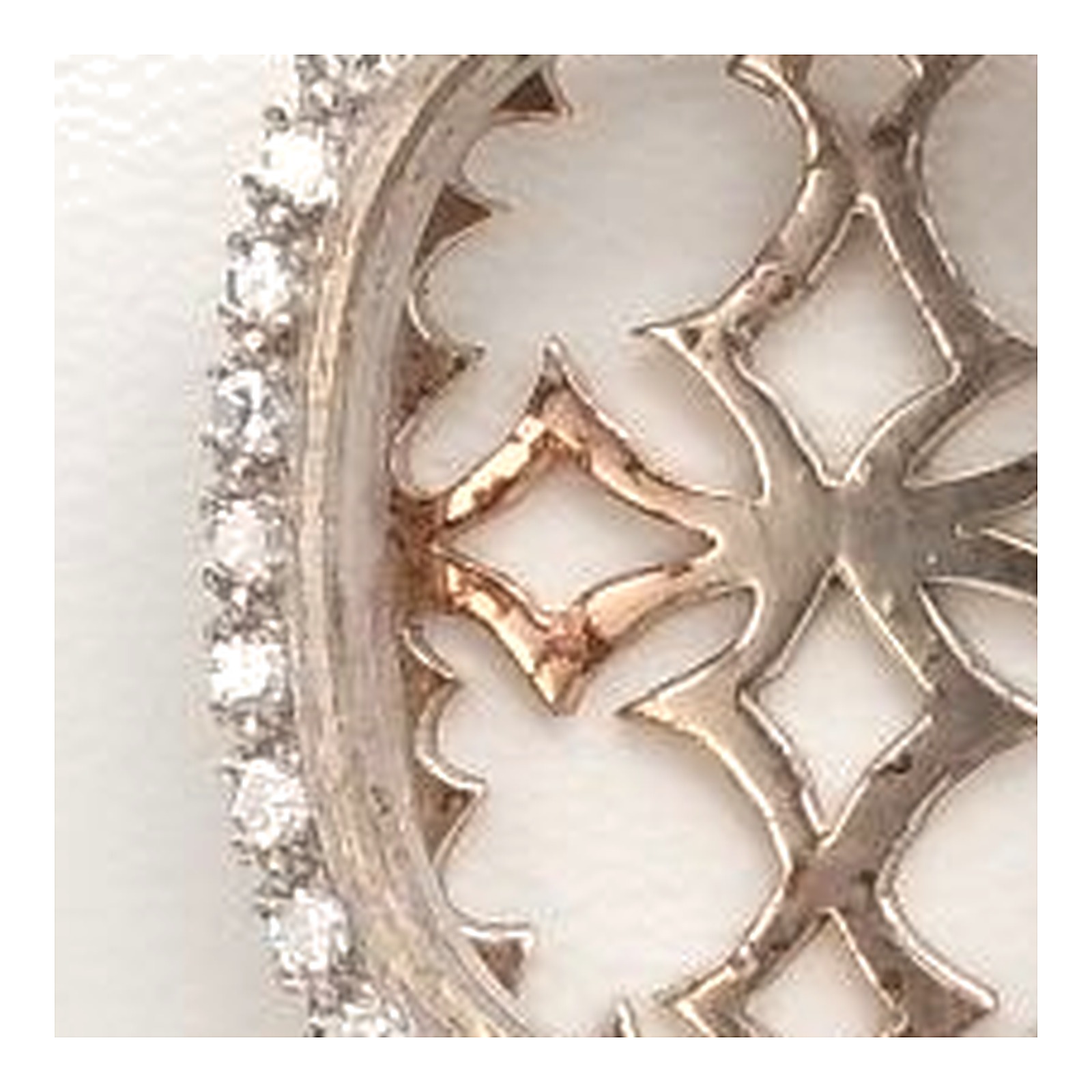 Collier et pendentif art déco or blanc 750 et diamants — vue 4