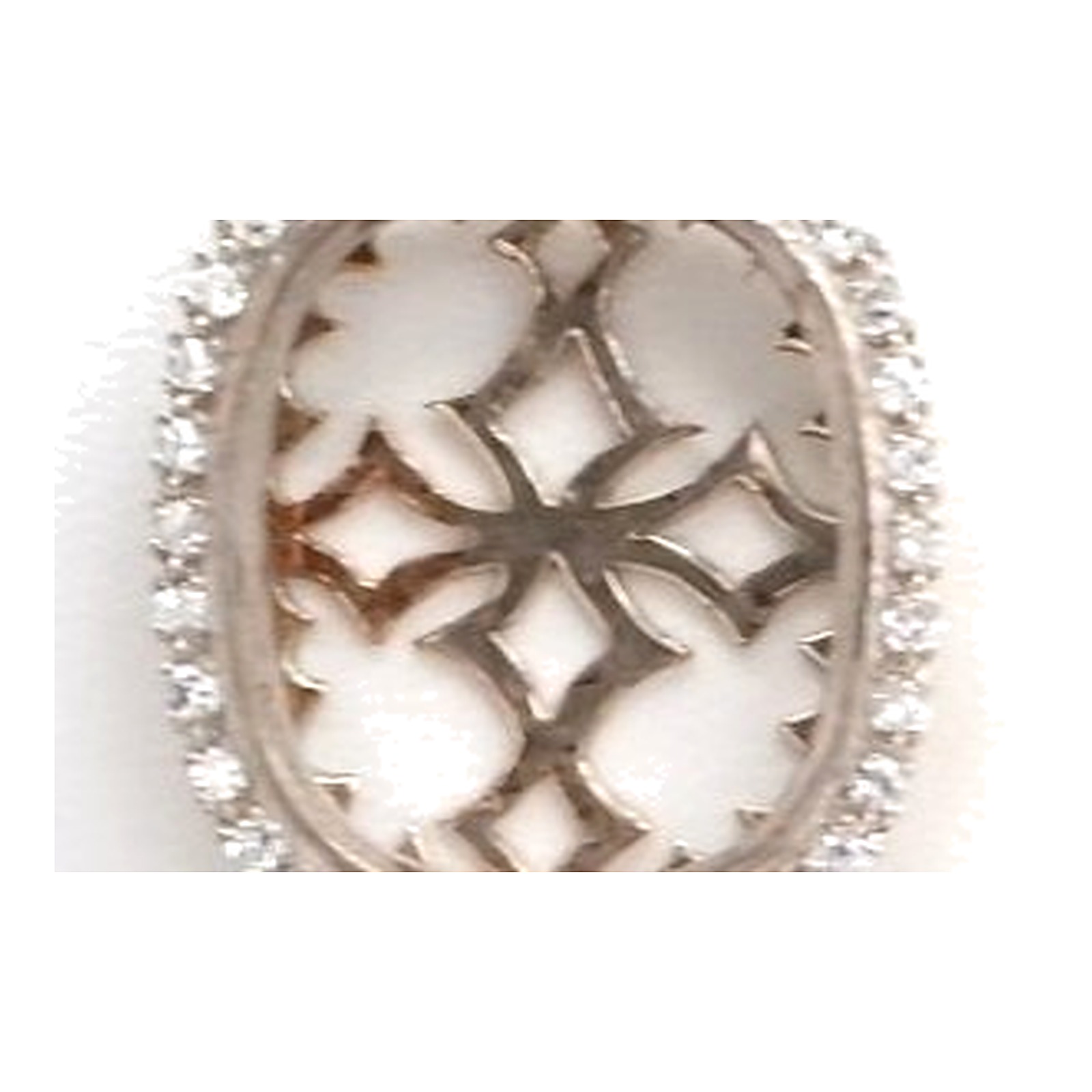 Collier et pendentif art déco or blanc 750 et diamants — vue 6