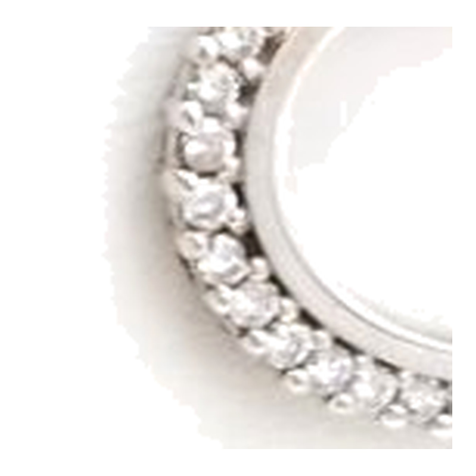 Collier et pendentif ovale art déco en or blanc et diamants 750 — vue 3