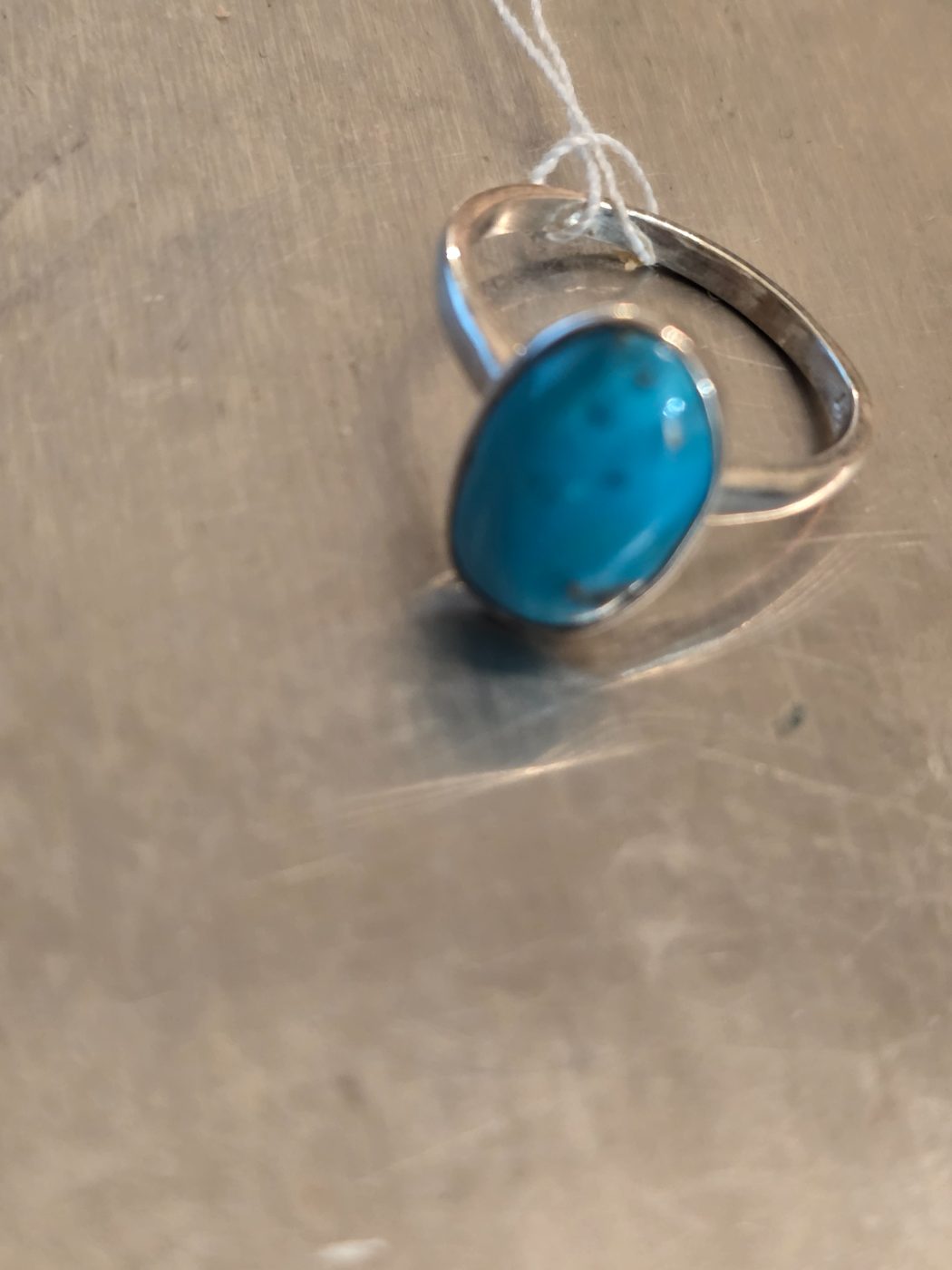 Bague turquoise argent 925 serticlo turquoise voilà
