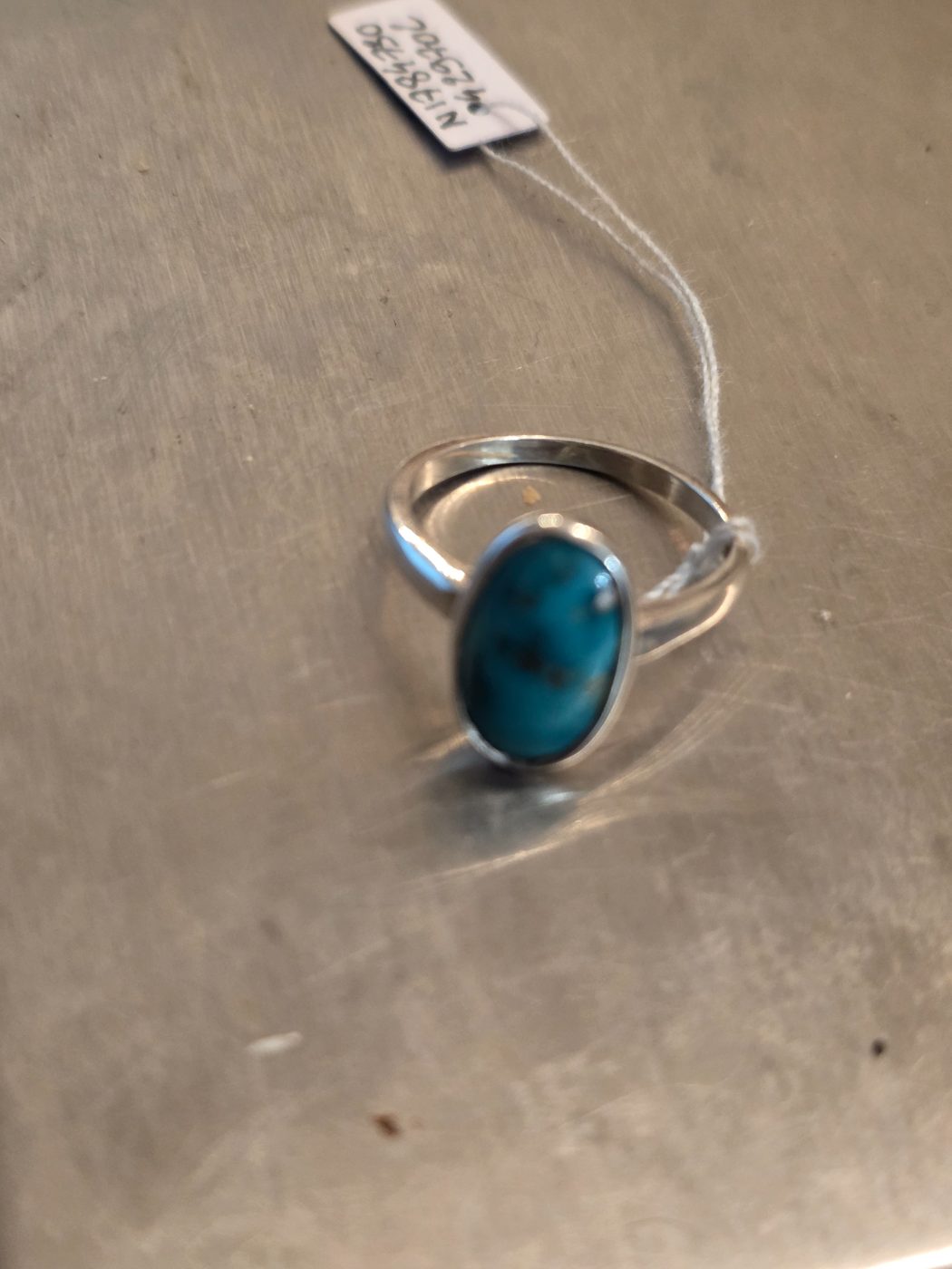 Bague turquoise argent 925 sortie clos turquoise ovale