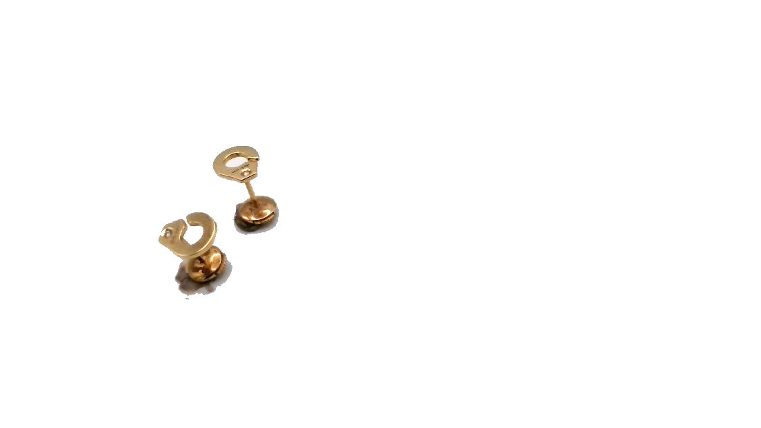 Boucles d'oreilles Din Vahn or j 750 et diamants — vue 2