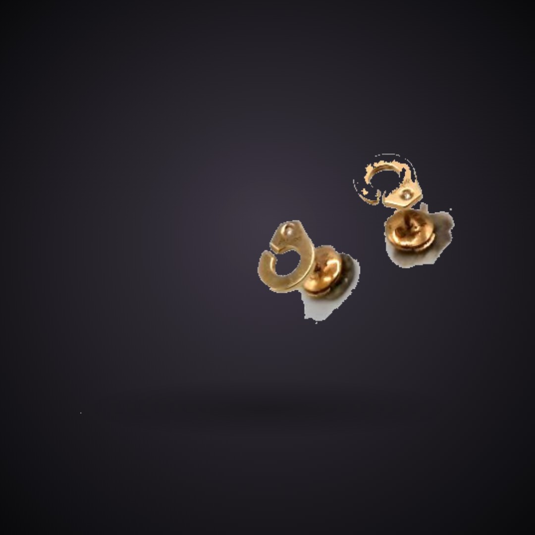 Boucles d'oreilles Din Vahn or j 750 et diamants — vue 5