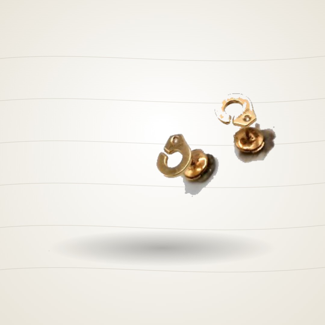 Boucles d'oreilles Din Vahn or j 750 et diamants — vue 6