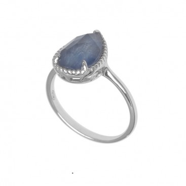 Bague en Argent 925 (Cristal Saphir)