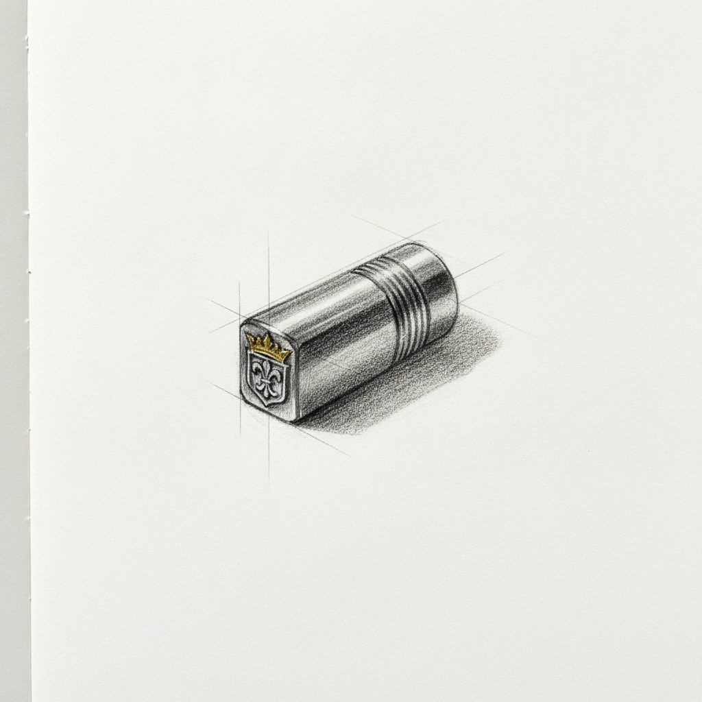 Poinçon de charge, dessin au fusain