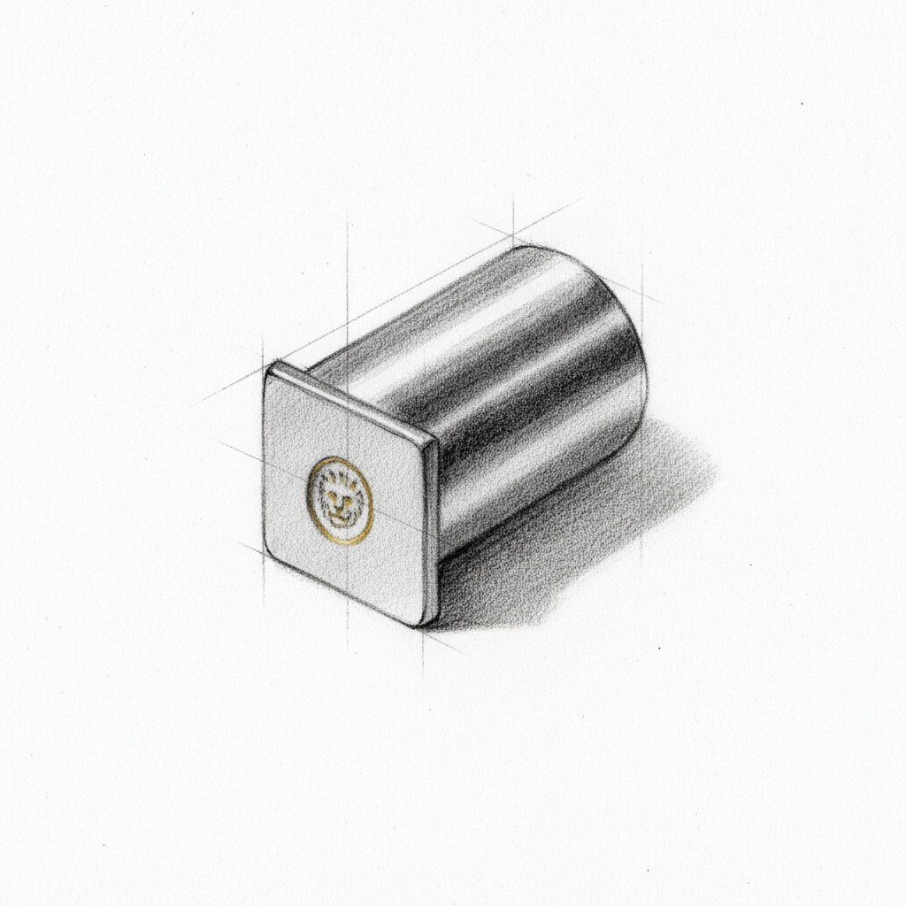 Poinçon de décharge, dessin au fusain
