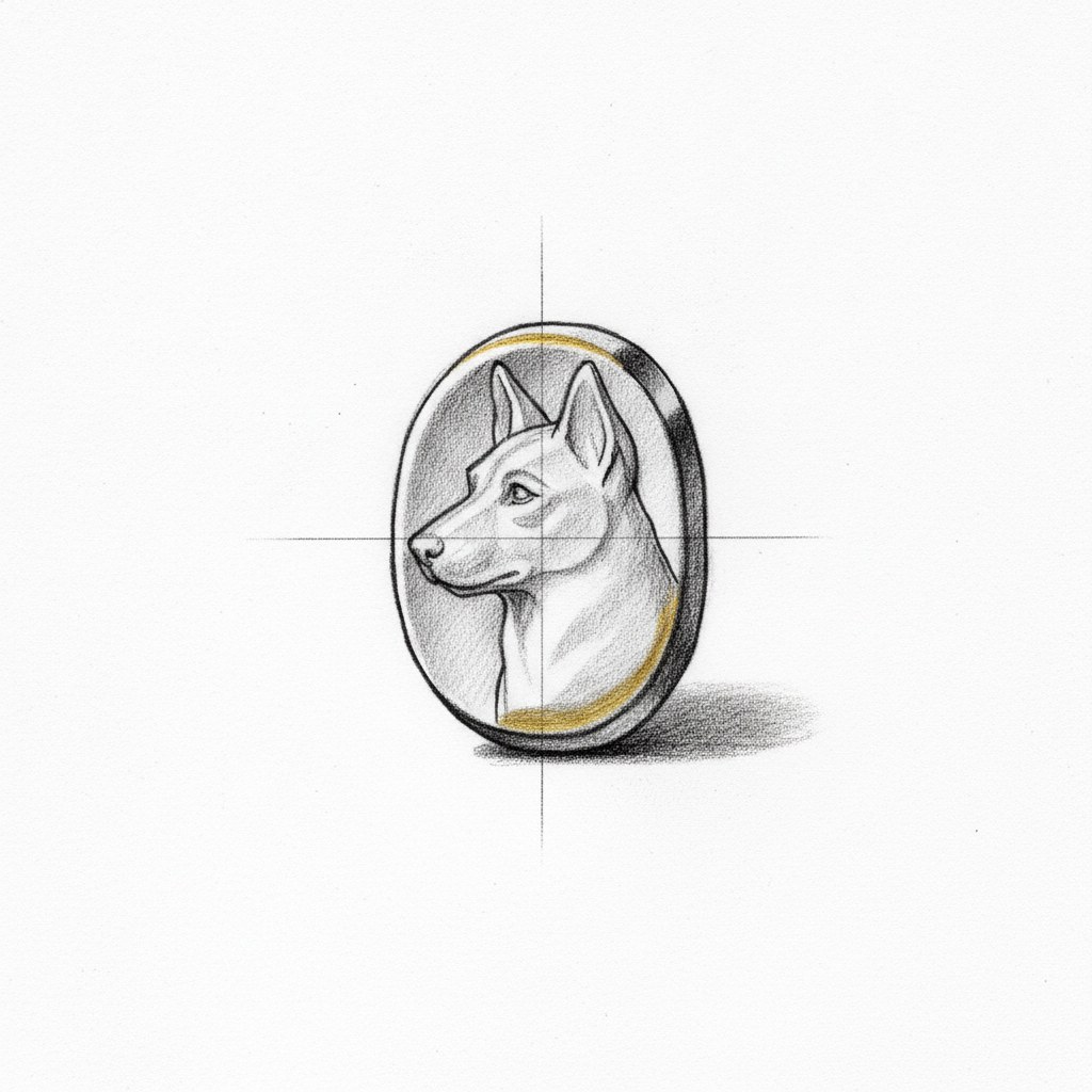 Tête de chien, dessin au fusain